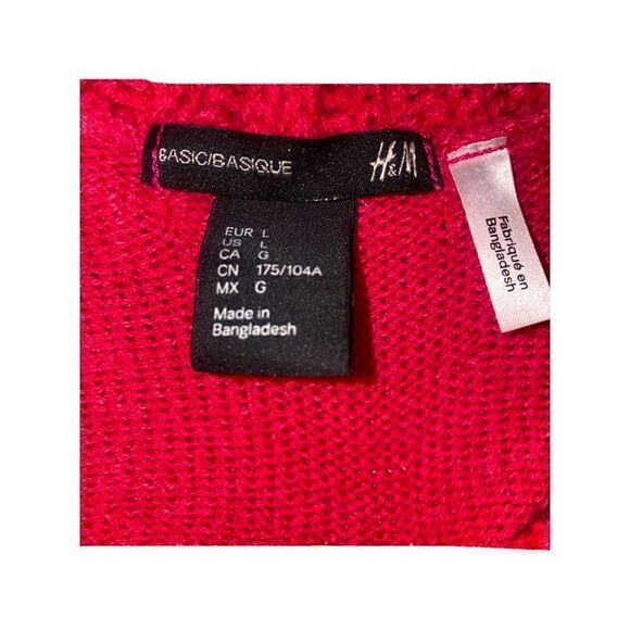 Sweater – Size Large H&M Pink Knitted Cowl Neck - Picture 3 of 3